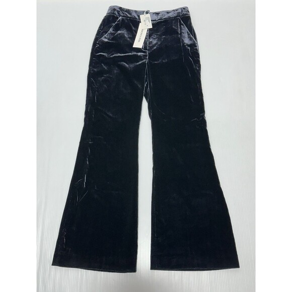 VERONICA BEARD Lebone Velvet Pants Women's Navy Rayon Wide-Leg Size 6 NWT $478 - Picture 7 of 15